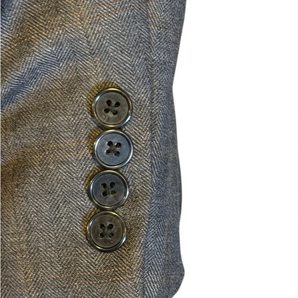Herringbone Joseph Abboud Nordstrom 44R‎ Wool Windowpane Sport Coat USA